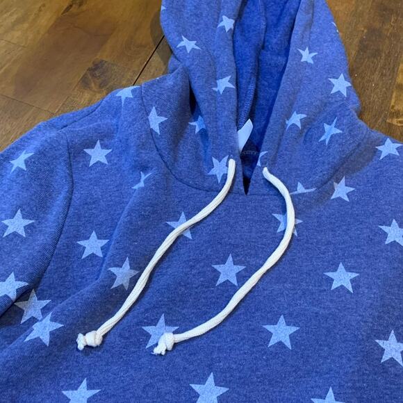 Alternative Earth Stars Blue Hoodie Sm Americana 4th of July Patriotic Americana - Picture 5 of 8